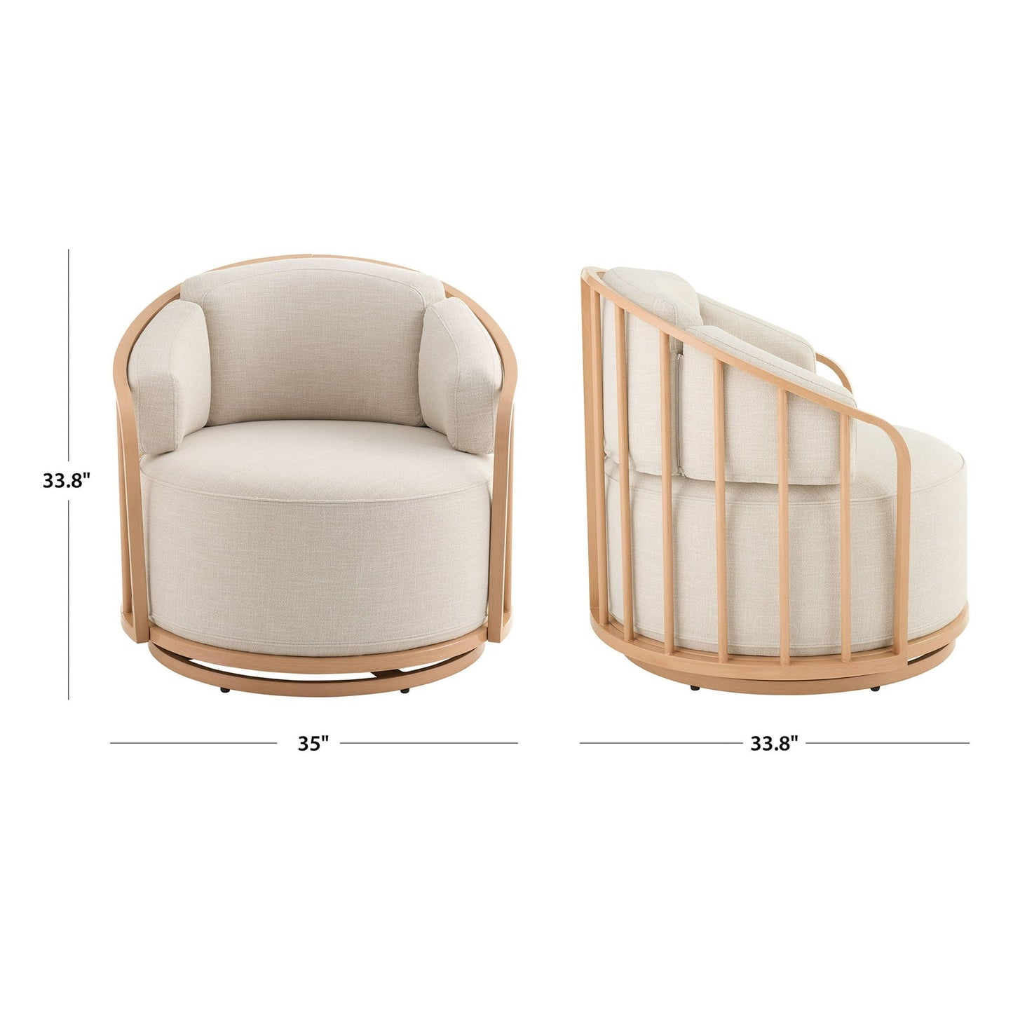Swivel Birdcage Accent Chair