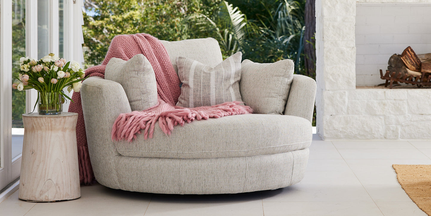 Snuggle Accent Swivel Chair