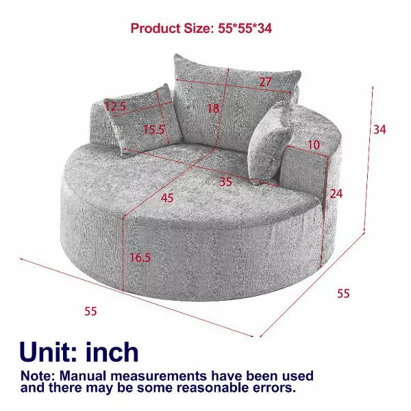 Snuggle Accent Swivel Chair