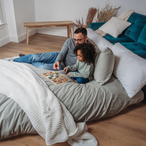 2-in-1 deluxe bean bag chair