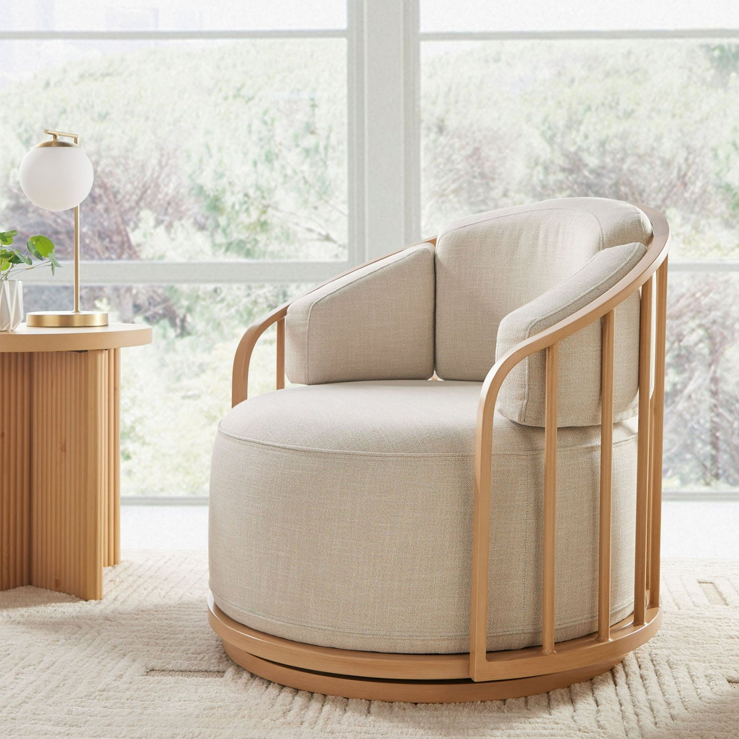 Swivel Birdcage Accent Chair