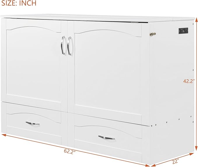 Murphy Cabinet Bed with Drawer