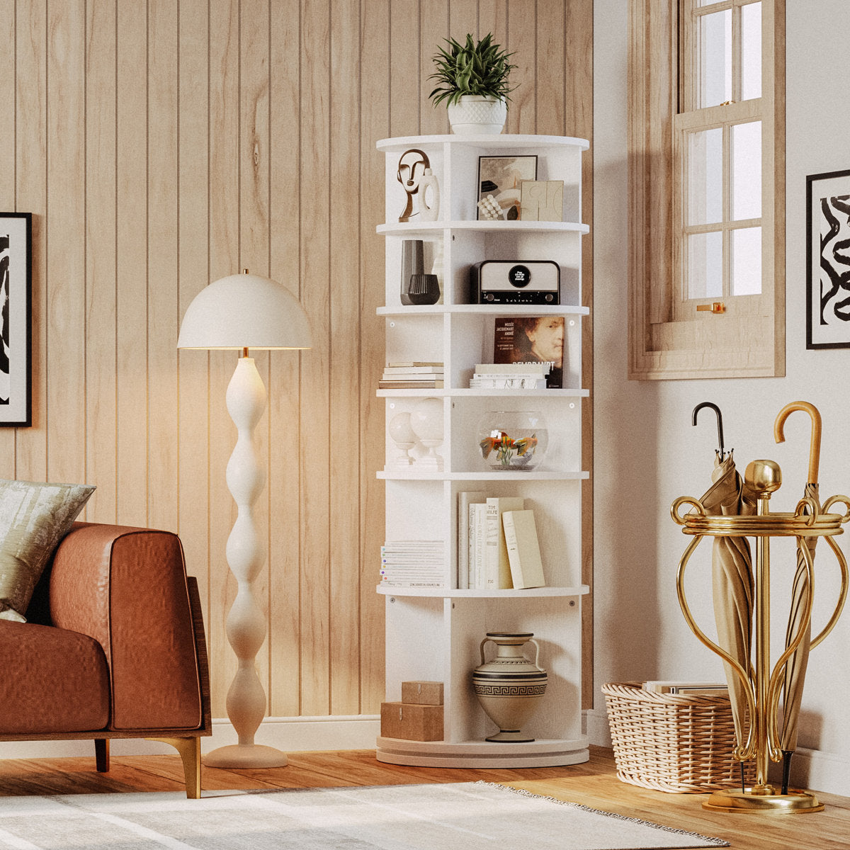 Rotating Shoe Rack Tower