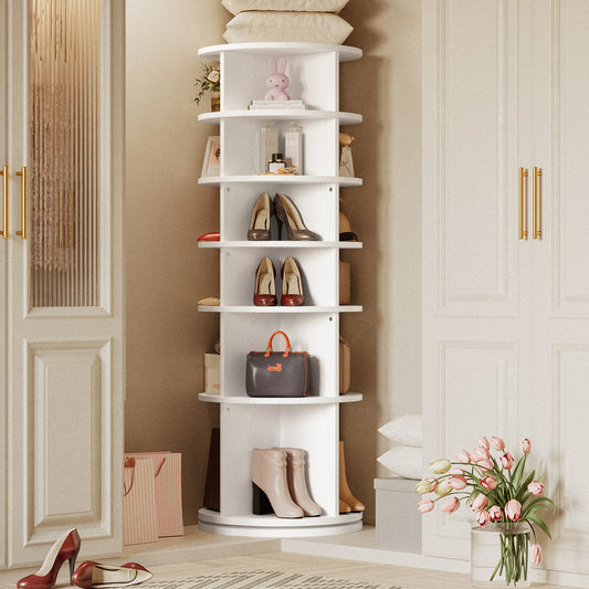 Rotating Shoe Rack Tower