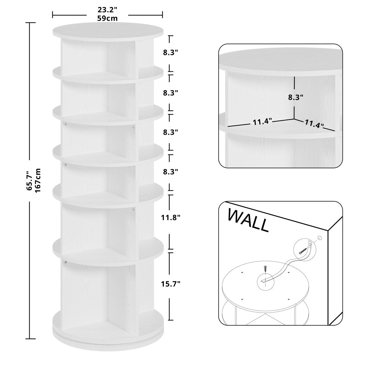 Rotating Shoe Rack Tower