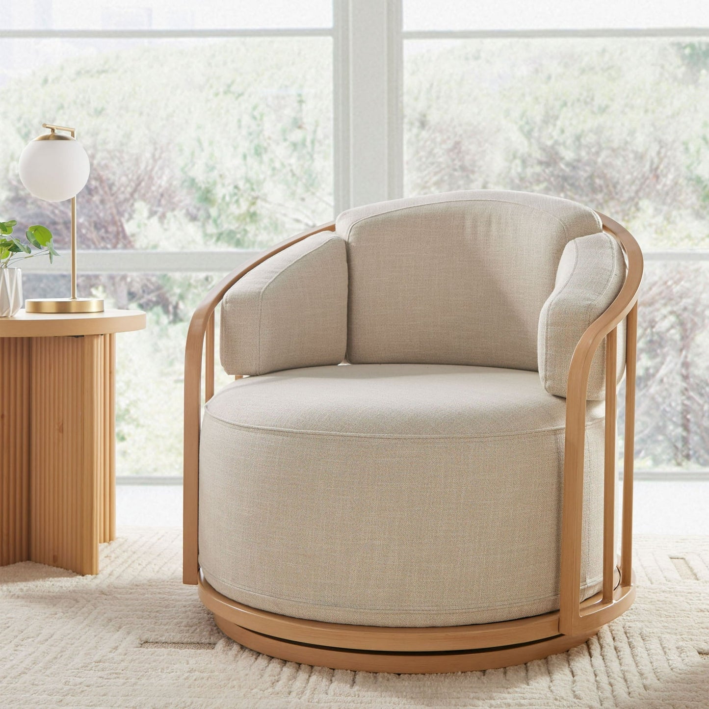 Swivel Birdcage Accent Chair